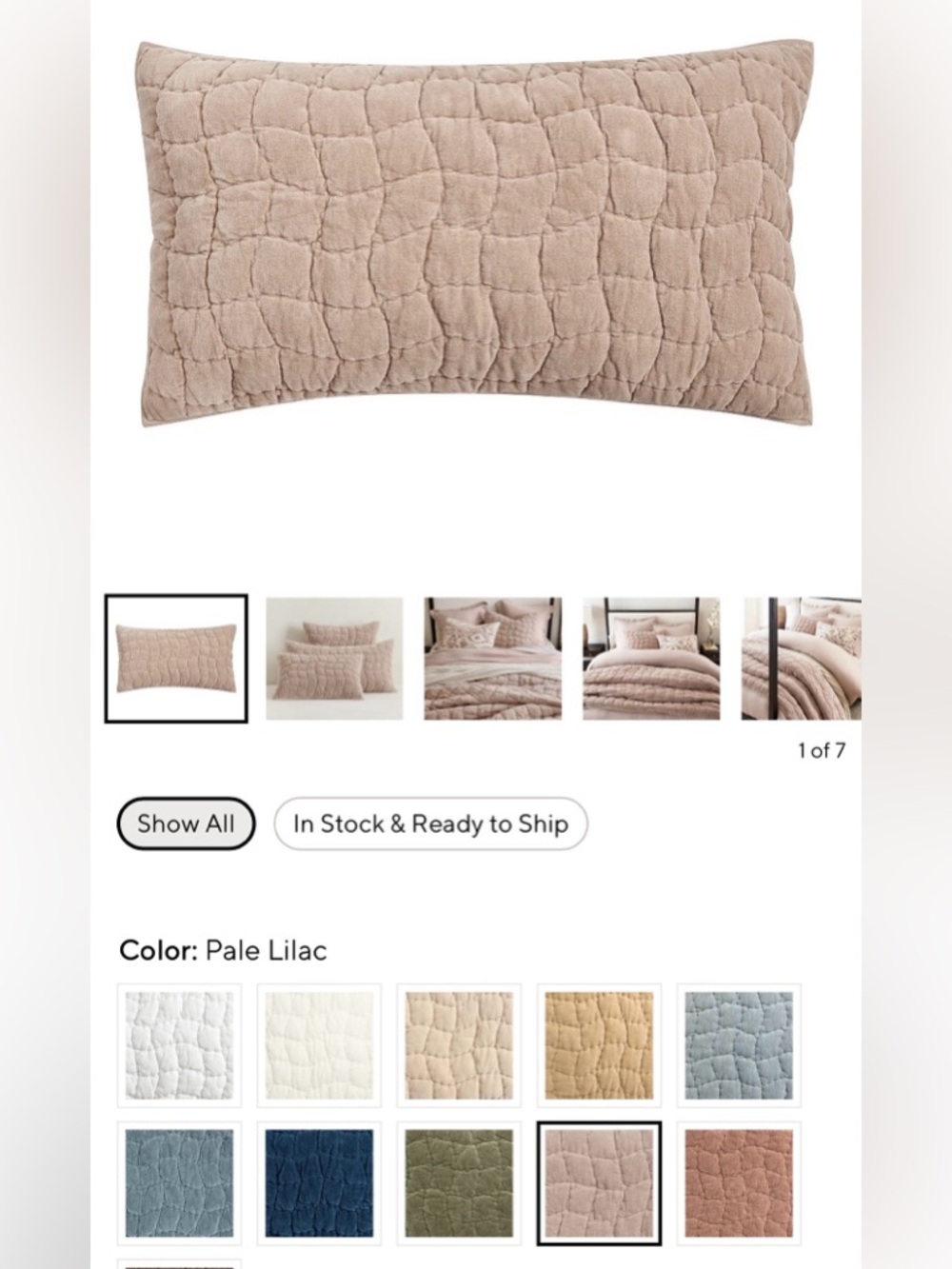 NWT Pottery Barn Cozy Cloud King pillow shams (2).  Color: Pale Lilac